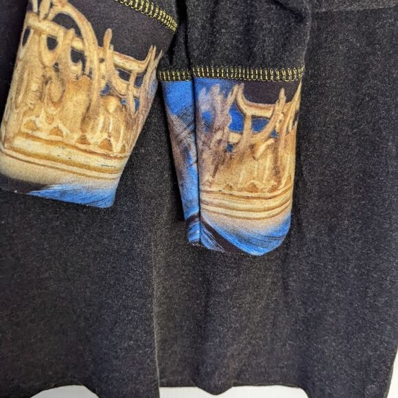 Green apple royal core barocco gold and blue grey shirt Small @B5 - Picture 3 of 8